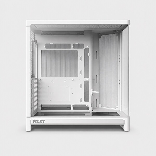 Nzxt H6 (2026) CC-H62FW-01 Beyaz Kompakt Çift Bölmeli Temperli Cam USB 3.0 ATX Mid Tower Kasa