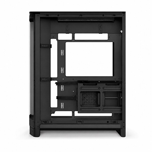 Nzxt H6 RGB+ (2026) CC-H62FB-P1 Siyah Kompakt Çift Bölmeli Temperli Cam USB 3.0 ATX Mid Tower Kasa