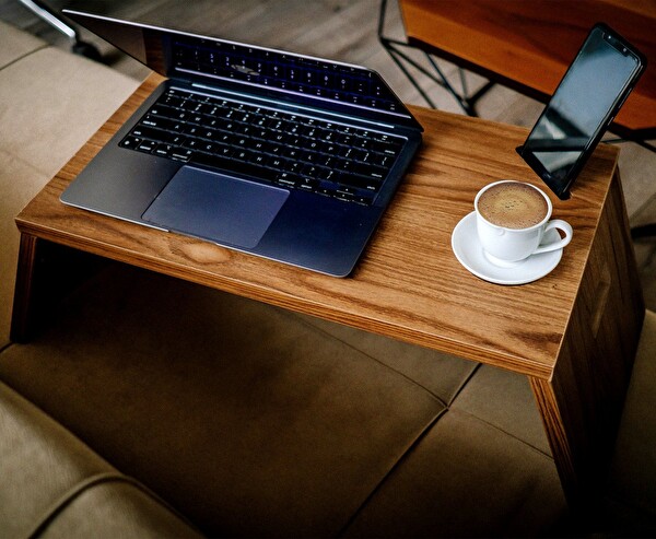 BK Gift Ahşap Katlanabilir Organizer Notebook Laptop Sehpası