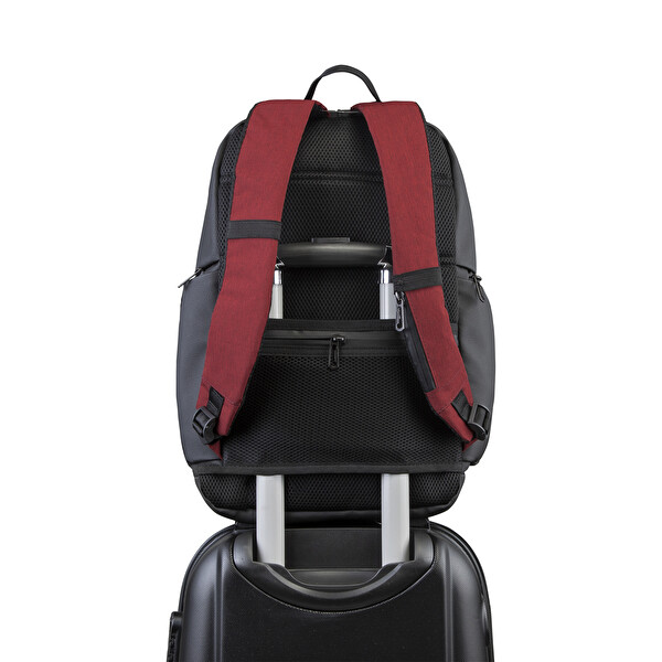 Classone BP-IT805 Parma Serisi Wtxpro Su Geçirmez Kumaş 15.6” Bordo Laptop Sırt Çantası
