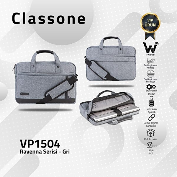 Classone Ravenna VP1504 WTX Pro Su Geçirmez Kumaş 15.6