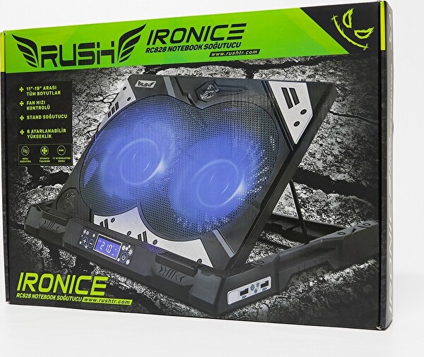 Rush RC828 Laptop Cooler with 2 Fans