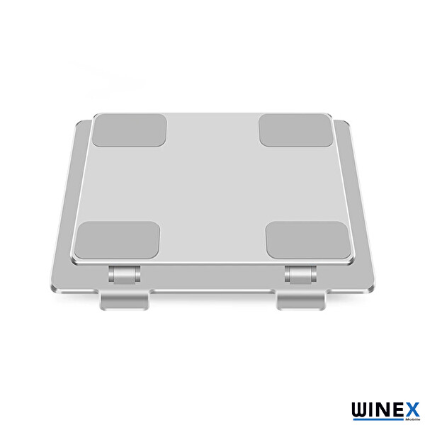 Winex Metal Ayarlanabilir Laptop Tablet Macbook Matebook Yükseltici Katlanabilir Gümüş Stand
