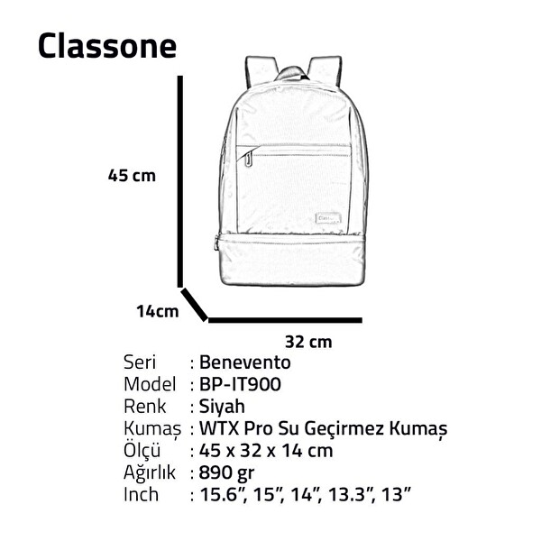 Classone BP-IT900 Benevento 15.6