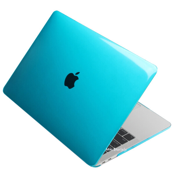 McStorey Macbook Air M1 13 A1932 A2179 A2337 Uyumlu Kristal Açık Mavi Kılıf