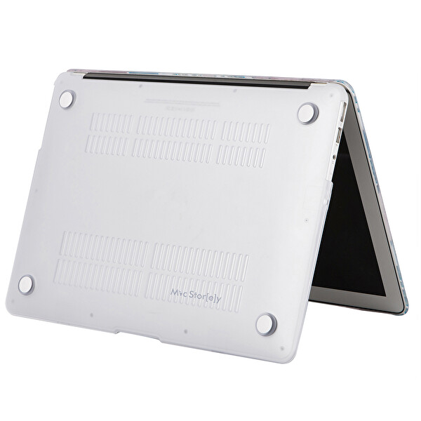 McStorey MacBook Air M1 13 A1932 A2179 A2337 Uyumlu Açık Yeşil Laptop Koruyucu Kılıf FLOWER01NL 6