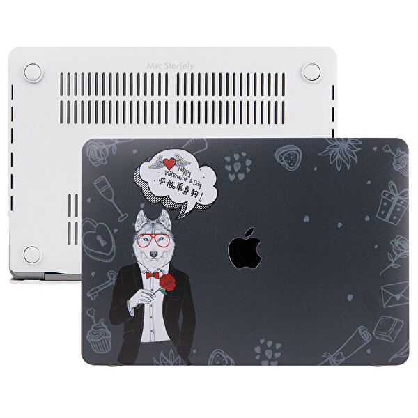 McStorey MacBook Pro M1 M2 13 A1706 08 A1989 A2159 A2251 A2289 A2338 Uyumlu Laptop Koruyucu Kılıf DOG 64 DOG01NL