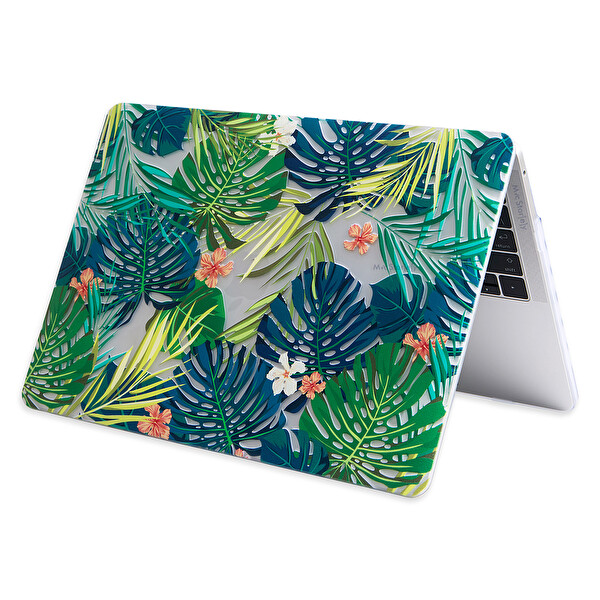 McStorey MacBook Pro M1 M2 13 A1706 08 A1989 A2159 A2251 A2289 A2338 Uyumlu Açık Yeşil Laptop Koruyucu Kılıf FLOWER01NL 2