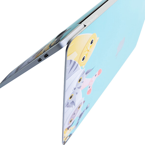 McStorey MacBook Air M1 A2337 Uyumlu Açık Yeşil Sticker Laptop Koruyucu Kılıf ANIMAL03