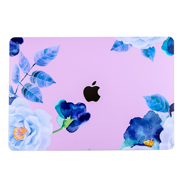 McStorey MacBook Pro M1-M2 A2338 Uyumlu Açık Lila Sticker Laptop Koruyucu Kılıf FLOWER03