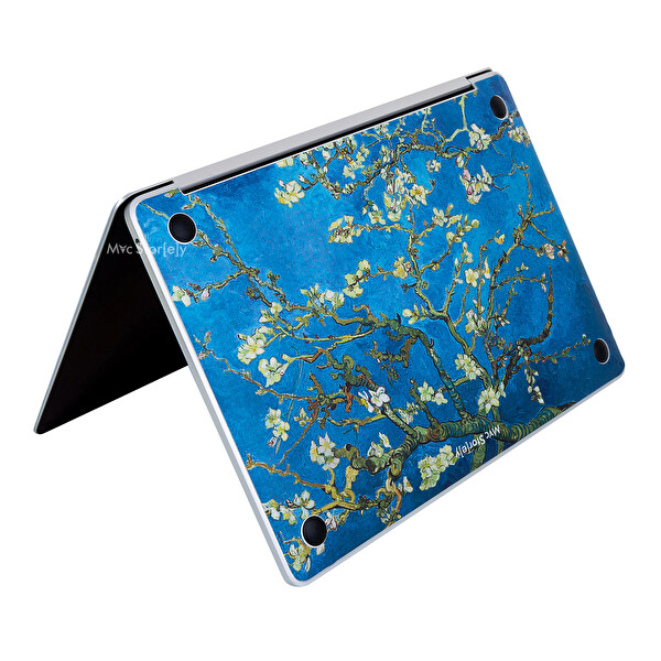 McStorey MacBook Pro M1-M2 A2338 Uyumlu Açık Yeşil Sticker Laptop Koruyucu Kılıf FLOWER03NL