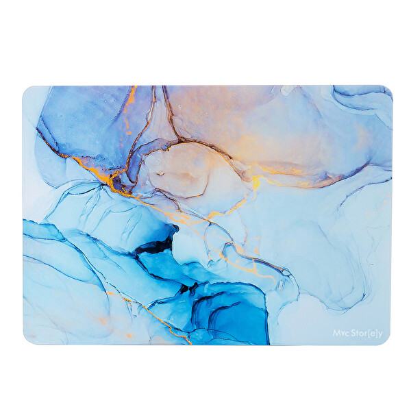 McStorey MacBook Air M1 13 A1932 A2179 A2337 Uyumlu Açık Mavi Laptop Koruyucu Kılıf MARBLE14NL 3