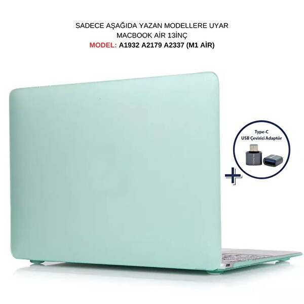 McStorey MacBook Air M1 13 A1932 A2179 A2337 Uyumlu Mat Laptop Koruyucu Kılıf 2