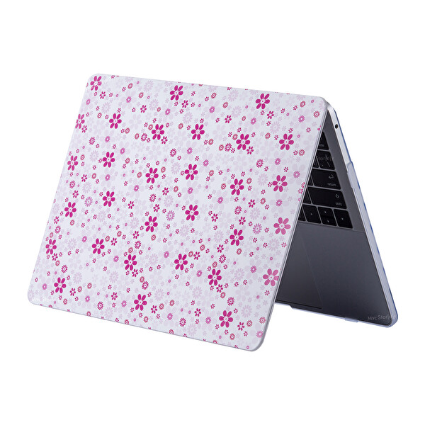 McStorey MacBook Air M1 13 A1932 A2179 A2337 Uyumlu Açık Pembe Laptop Koruyucu Kılıf FLOWERQT01NL 3