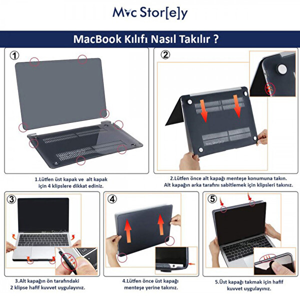 McStorey MacBook Air M1 13 A1932 A2179 A2337 Uyumlu Laptop Koruyucu Kılıf QT 53 PAINT01NL 4