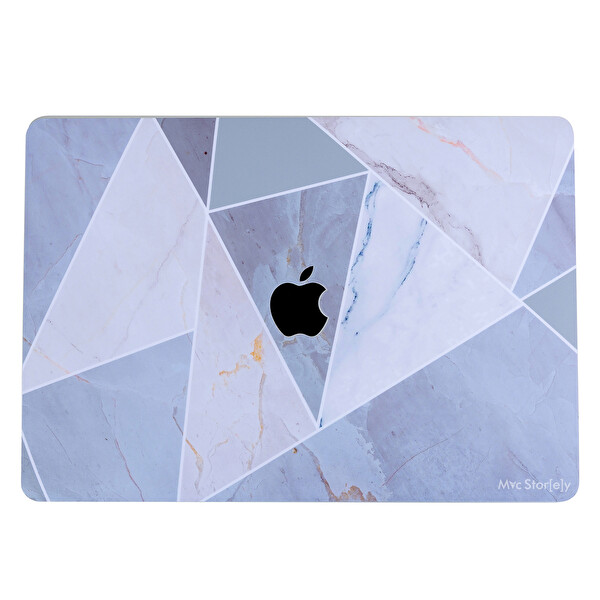 McStorey MacBook Air M1 Uyumlu Kaplama Sticker Gri Laptop Koruyucu MARBLE14