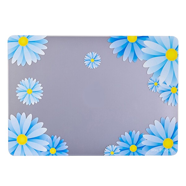 McStorey MacBook Air M1 13 A1932 A2179 A2337 Uyumlu Açık Mavi Kristal Laptop Koruyucu Kılıf FLOWER07NL 4