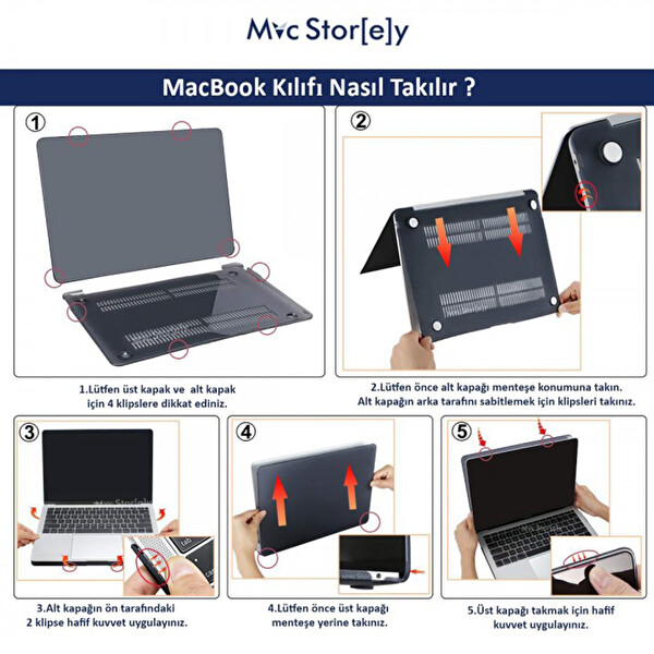 McStorey MacBook Pro M1 M2 13 A1706 08 A1989 A2159 A2251 A2289 A2338 Uyumlu Laptop Koruyucu Kılıf R 177 CAT01NL 4