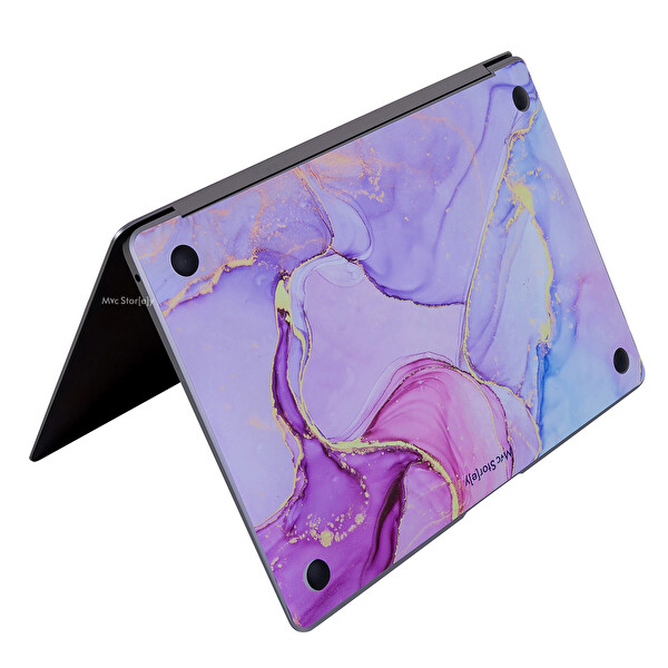 McStorey MacBook Air M1 Uyumlu Kaplama Sticker Lila Laptop Koruyucu MARBLE14