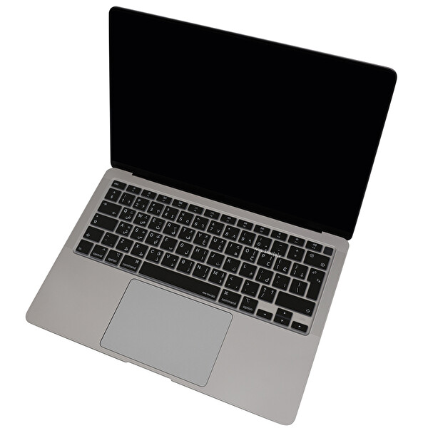 McStorey MacBook Air M1 13 A2179 A2337 Uyumlu UKAB Arapça Baskılı Siyah Klavye Kılıfı 5