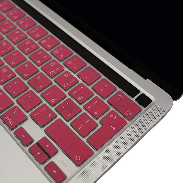 McStorey MacBook Pro 13 A2338 A2289 A2251 A2141 Uyumlu M1 M2 UK Arapça Baskı Açık Pembe Klavye Kılıfı 3