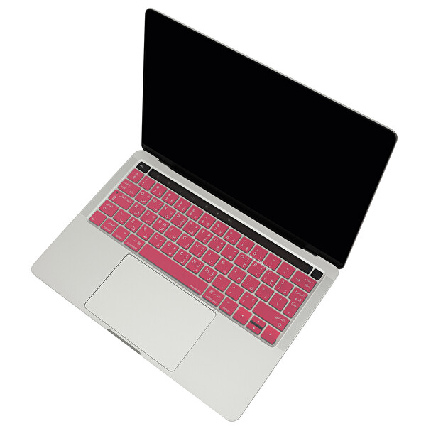 McStorey MacBook Pro A1706 1989 2159 1707 1990 Uyumlu UK(AB) Arapça Harf Baskı Açık Pembe Klavye Kılıfı