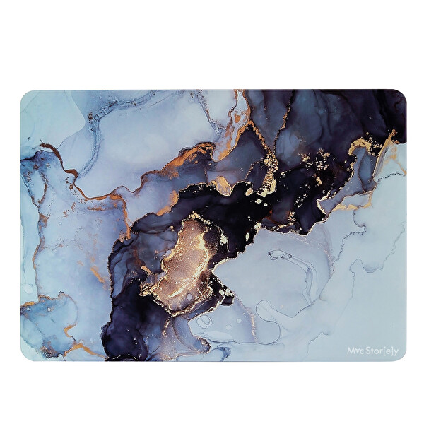 SyncCase Huawei Kılıf MateBook D15 Kılıf (2019-2020-2021-2022 Yılı) ile Uyumlu Koruyucu Kılıf Marble14NL Gri