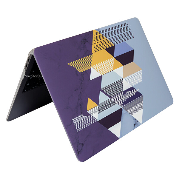 SyncCase Huawei Kılıf MateBook D14 Kılıf (2019-2020-2021-2022 Yılı) ile Uyumlu Koruyucu Tangram01NL Siyah