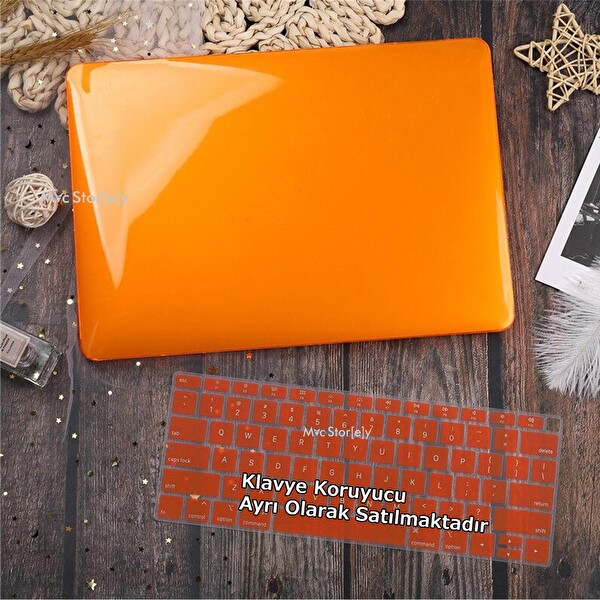 McStorey MacBook Air A1369 A1466 Uyumlu 2017 Yılı Öncesi Kristal Turuncu Laptop Koruyucu Kılıf 6