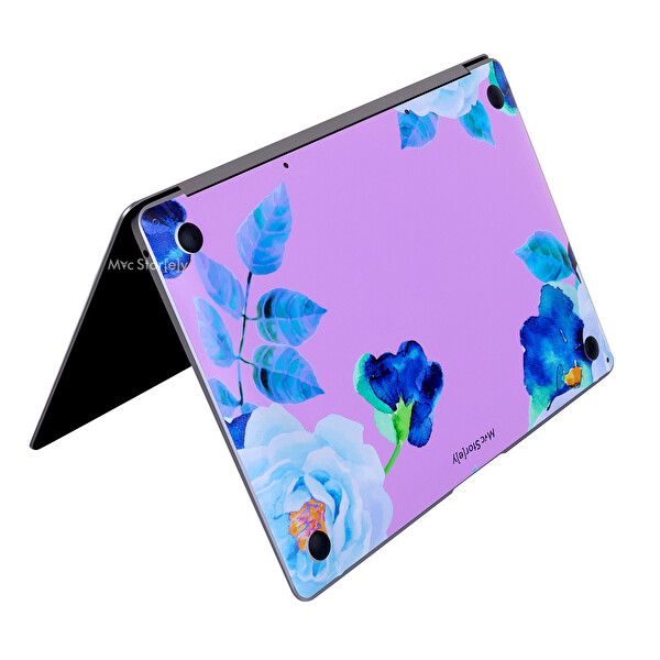 McStorey MacBook Air A2179 Uyumlu Açık Lila Laptop Koruyucu Kaplama Sticker FLOWER03