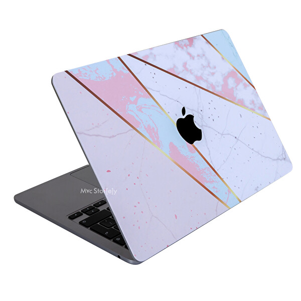 McStorey MacBook Air A2179 Uyumlu Çok Renkli Laptop Koruyucu Kaplama Sticker MARBLE14
