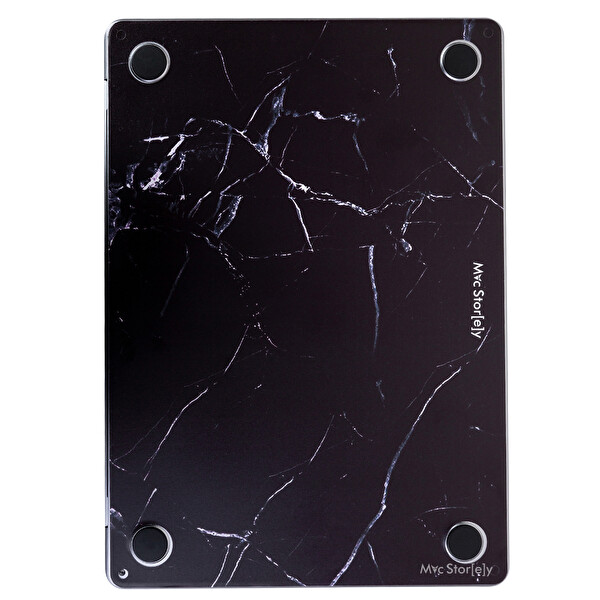 McStorey MacBook Air A2179 Uyumlu Siyah Laptop Koruyucu Kaplama Sticker MARBLE14