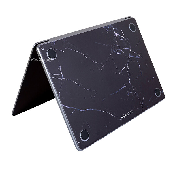 McStorey MacBook Air A2179 Uyumlu Siyah Laptop Koruyucu Kaplama Sticker MARBLE14