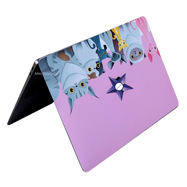 McStorey MacBook Air A2179 Uyumlu Açık Pembe Koruyucu Sticker Laptop Kaplama Kılıf ANIMAL03