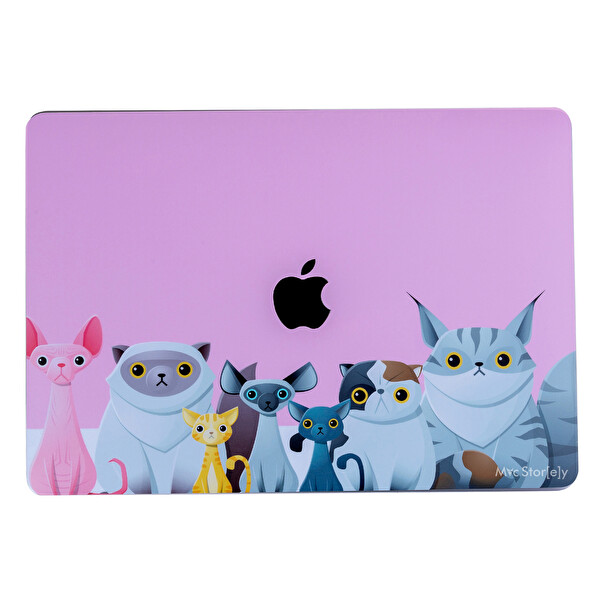 McStorey MacBook Air A2179 Uyumlu Açık Pembe Koruyucu Sticker Laptop Kaplama Kılıf ANIMAL03