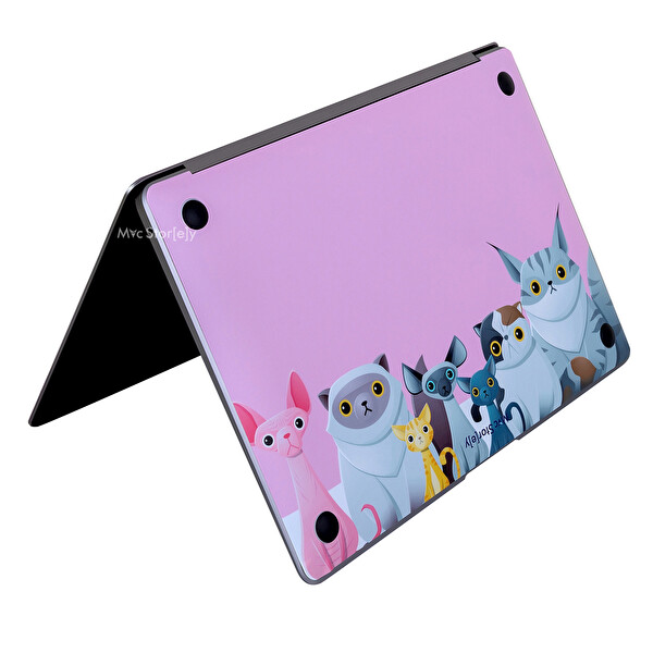 McStorey MacBook Air A2179 Uyumlu Açık Pembe Koruyucu Sticker Laptop Kaplama Kılıf ANIMAL03