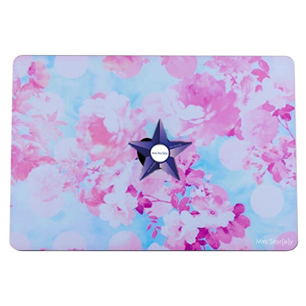 McStorey MacBook Air A2179 Uyumlu Pembe Koruyucu Sticker Laptop Kaplama Kılıf FLOWER0