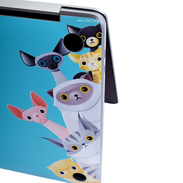 McStorey MacBook Air A2179 Uyumlu Açık Yeşil Koruyucu Sticker Laptop Kaplama Kılıf ANIMAL03