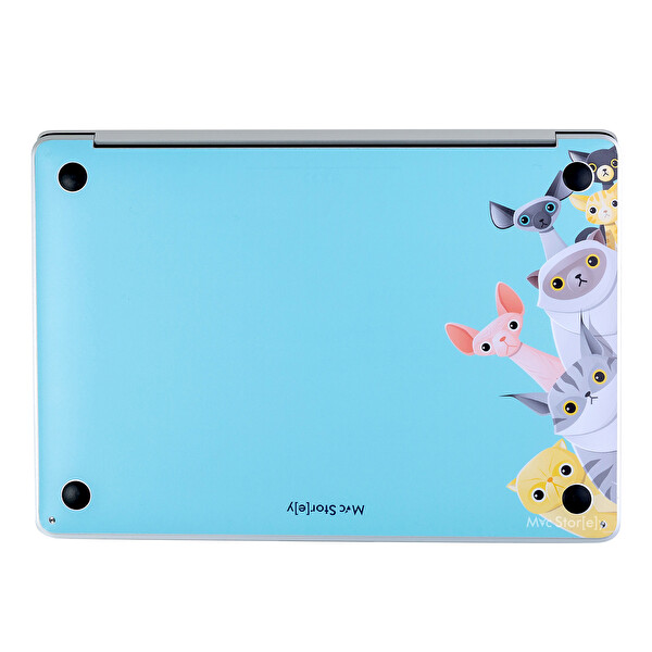 McStorey MacBook Air A2179 Uyumlu Açık Yeşil Koruyucu Sticker Laptop Kaplama Kılıf ANIMAL03