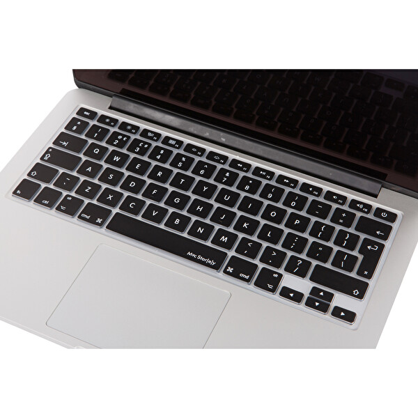 Siyah Laptop Macbook Air Pro Klavye Kılıfı Uk(eu) İngilizce A1466 A1502 A1398 Ile Uyumlu