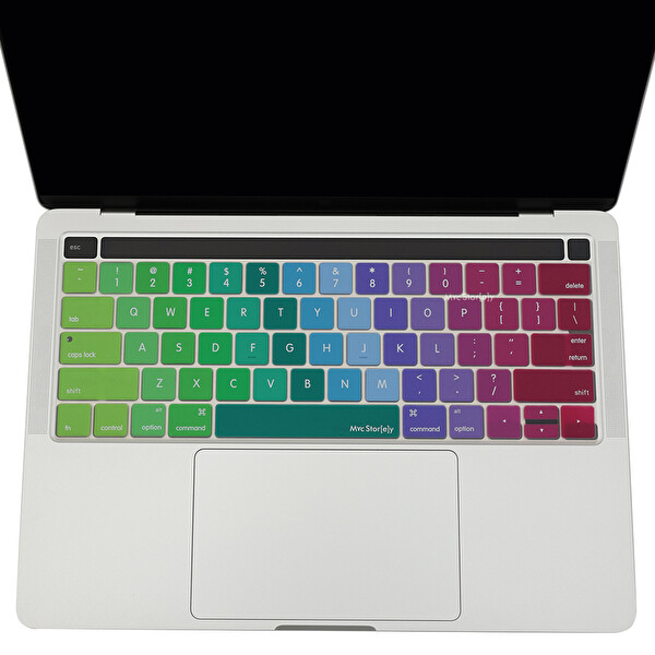 Pembe Yeşil Macbook Pro Klavye Kılıfı Usabd İngilizce Baskı A1706 1989 2159 A1707 1990 Uyumlu Dazzle 3