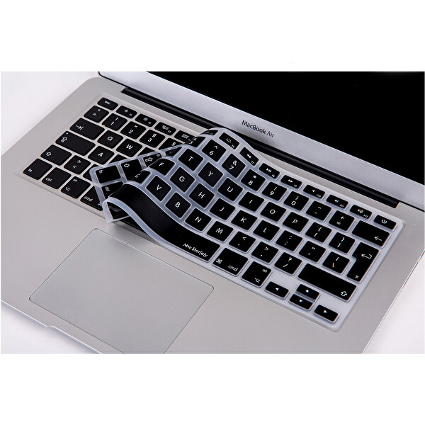 Siyah Laptop Macbook Air Klavye Kılıf Ukeu İngilizce Baskı 11 Inç A1370 A1465 Ile Uyumlu 2