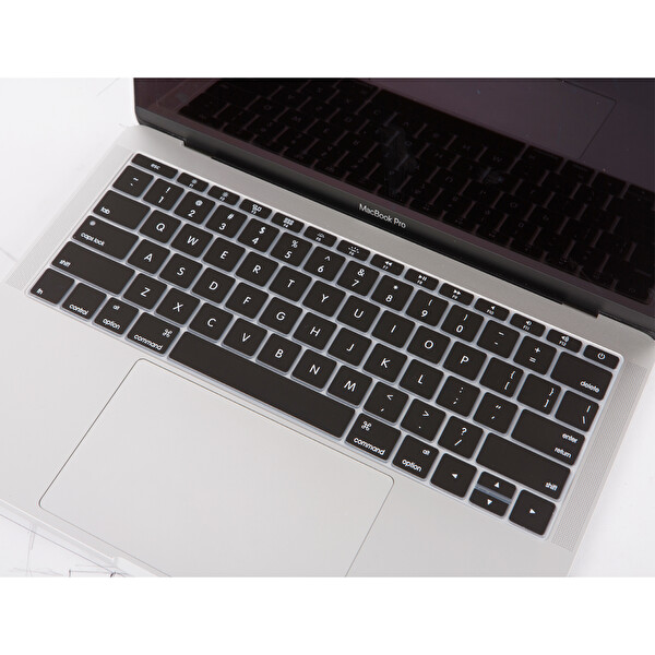 Siyah Laptop Macbook Pro Klavye Kılıf Us(abd) İngilizce Baskılı A1534 A1708 Ile Uyumlu