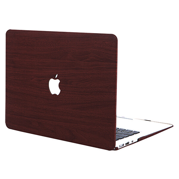 Kahverengi Macbook Air Kılıf 13 Inç A1369 A1466 Ile Uyumlu 2017 Yılı Öncesi Wood01