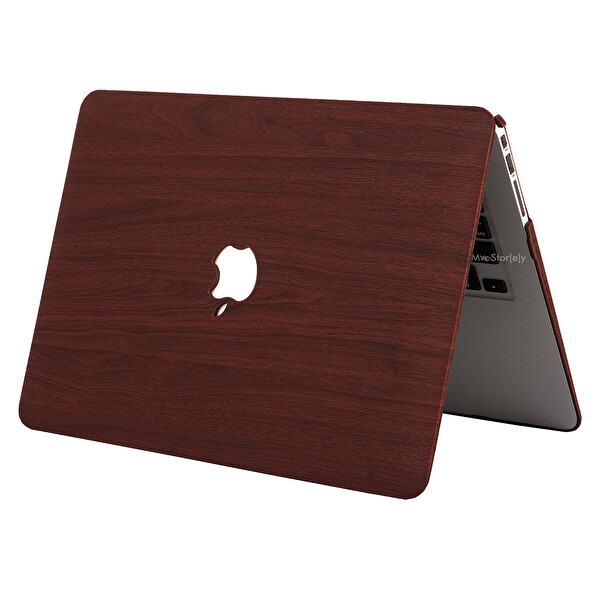 Kahverengi Macbook Air Kılıf 13 Inç A1369 A1466 Ile Uyumlu 2017 Yılı Öncesi Wood01
