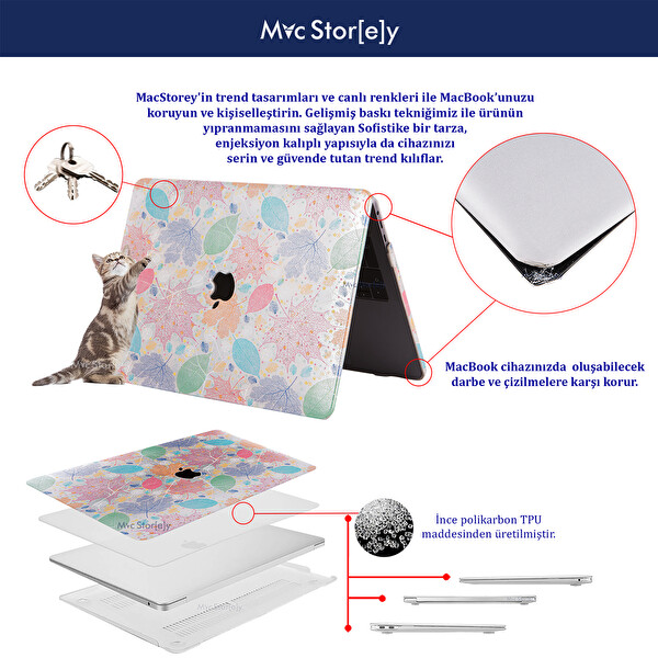 Leaf 01 Macbook Air Kılıf 13 Inç A1369 A1466 Ile Uyumlu 2017 Yılı Öncesi Leaf01