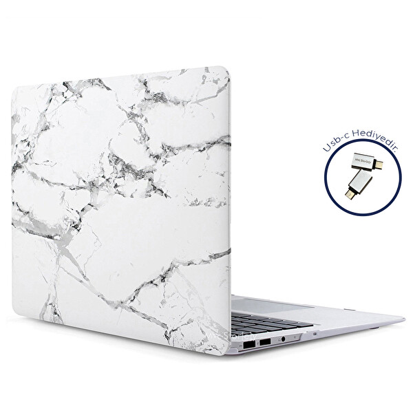 Marble 02 Macbook Pro Kılıf 13inç M1 m2 A1706 A1708 A1989 A2159 A2251 A2289 A2338 Ile Uyumlu Mermer 2