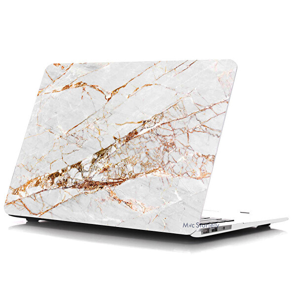 R-09 Macbook Pro Kılıf 13 Inç A1425 A1502 Ile Uyumlu 2012/2015 Mermer10nl