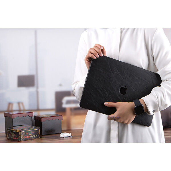 Siyah Macbook Air Kılıf 13 Inç A1369 A1466 Ile Uyumlu 2017 Yılı Öncesi Leat01