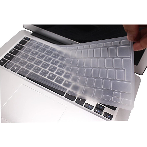 Şeffaf Laptop Macbook Air Klavye Kılıf Ukeu İngilizce Baskı 11 Inç A1370 A1465 Ile Uyumlu